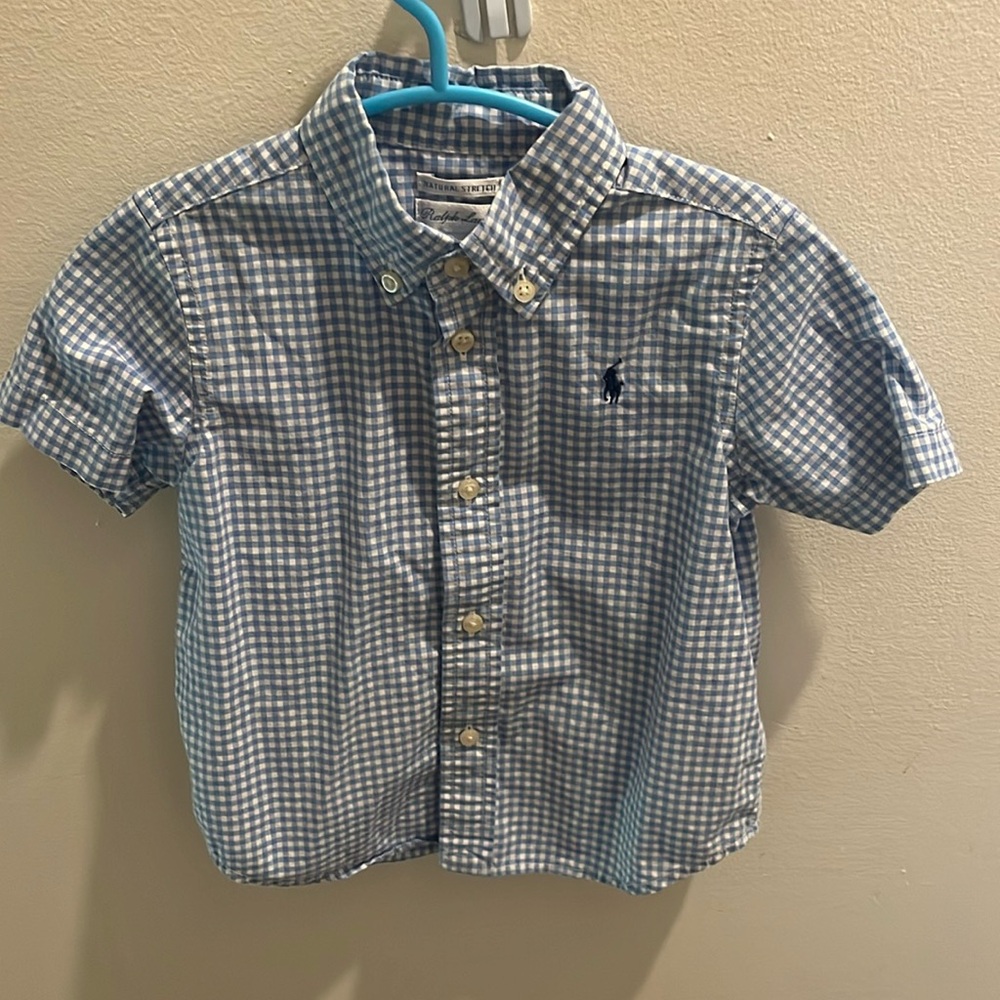 Light blue and white 24month polo